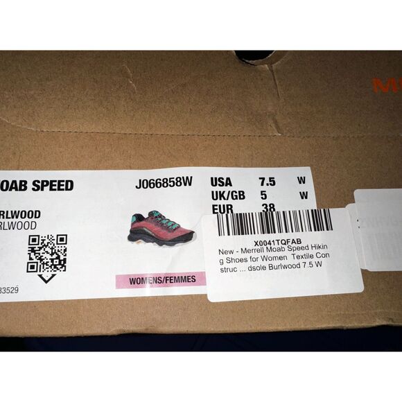 Merrell Moab Women's Hiking Shoes Burlwood US 7.5W NWT - Picture 3 of 6